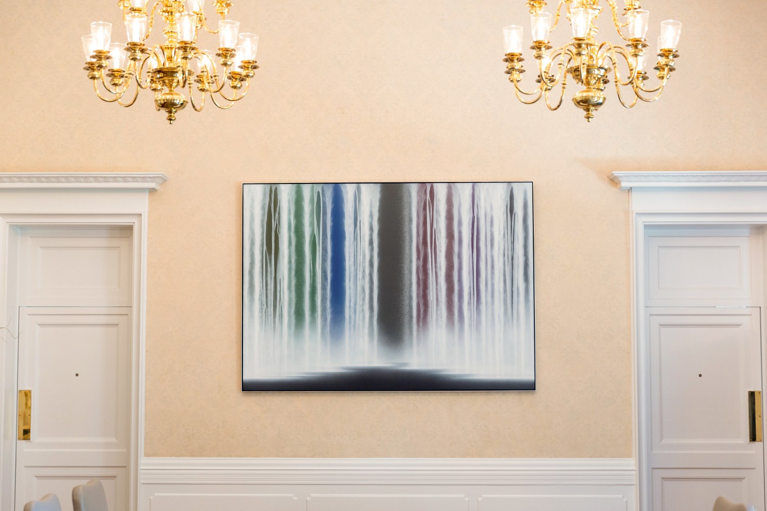 For the large conference hall, I painted Waterfall on Colors, its concept is that the world is filled with diversity.