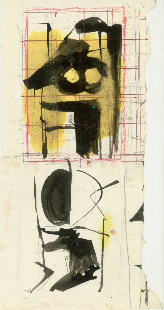 Untitled, FII 54, c.1970s
Ball Point Ink, Graphite, Crayon, India Ink and Gouache with Collage
H:&amp;nbsp;5 13/16 x W: 11 2/16 inches