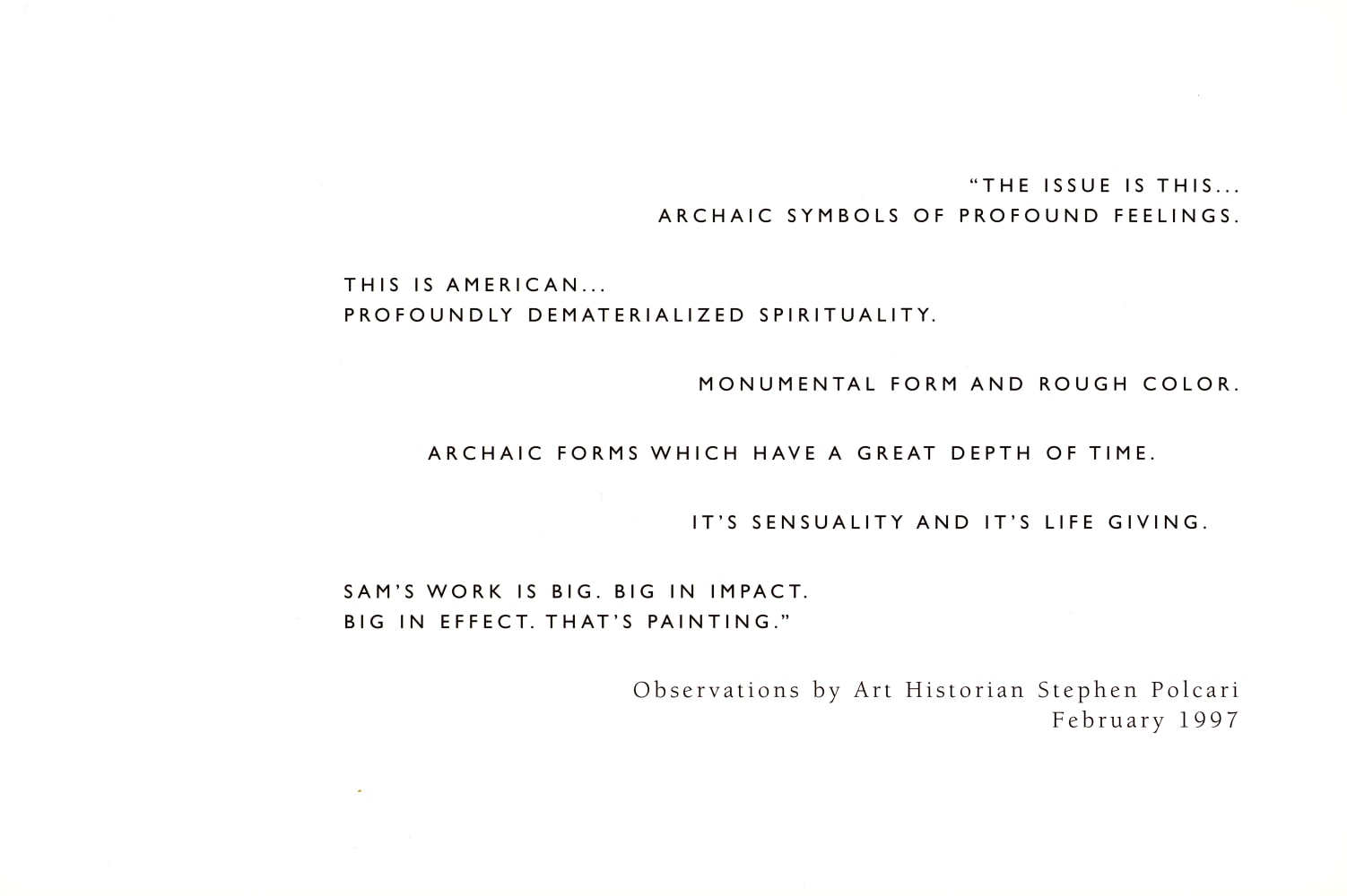 SAM GLANKOFF CATALOGUE