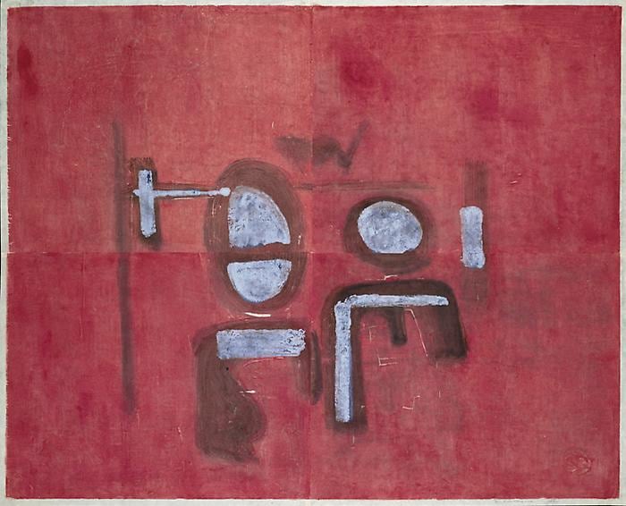 Untitled, PP 4111, 1976
Water Soluble Printer&amp;rsquo;s Ink and Casein
on Handmade Japanese Paper
H:&amp;nbsp;38 7/8 x W: 48 7/8 inches