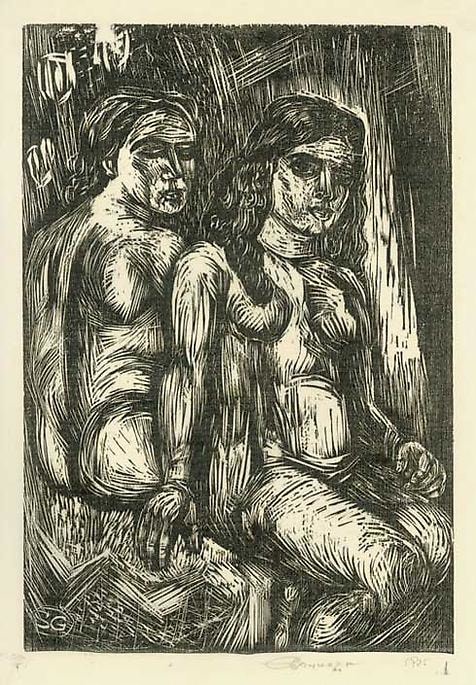 Inv# RBWWdC 1804-25-6 Untitled, c.1925
Oil Based Printer&amp;#39;s Ink / Woodcut
on Handmade Japanese Laid Tissue Paper
13 5/8 x 8 7/8 inches&amp;nbsp;&amp;nbsp;
34.62 x 22.56 cm