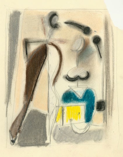 Inv# FI 16 Untitled, c. 1940s-1950s
Graphite and Pastel on Vellum Paper
11 x 8.5 inches&amp;nbsp;&amp;nbsp;
27.9 x 21.6 cm