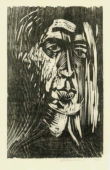 Inv# RBWWdC 4206-31-17 Untitled, c.1931
Oil Based Printer&amp;#39;s Ink / Woodcut
on Handmade Japanese Laid Paper
13 1/2 x 8 1/8 inches&amp;nbsp;&amp;nbsp;
34.29 x 20.65 cm