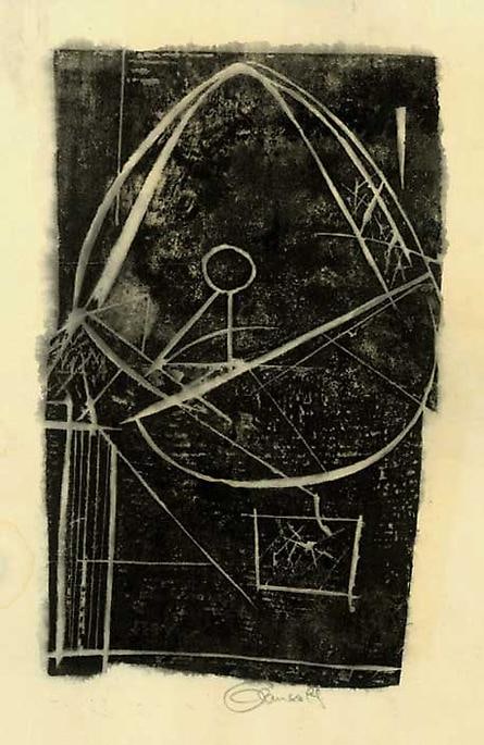 Inv# AWdC 1205-9 Untitled, c.1940-60s
Water Soluble Printer&amp;#39;s Ink
on Handmade Japanese Laid Paper
11 3/8 x 8 inches&amp;nbsp;
28.89 x 20.32 cm