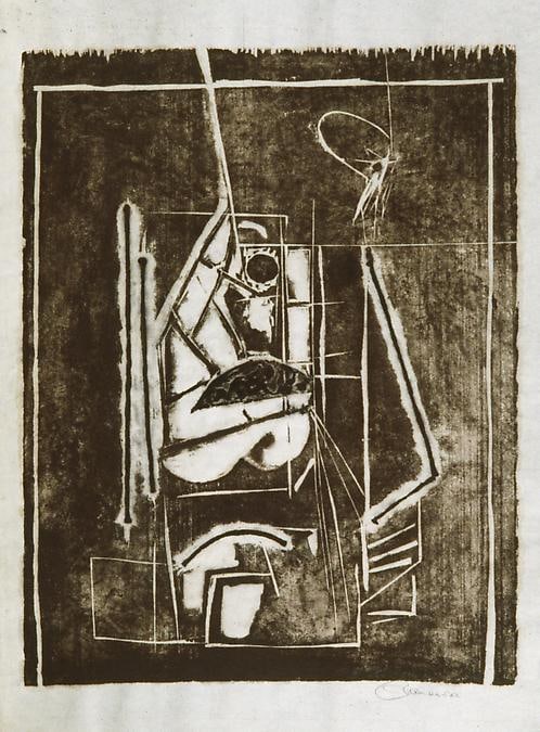 Untitled,&amp;nbsp;AWdC-CM 1404,&amp;nbsp;c.1950s
Water Soluble Printer&amp;#39;s Ink
on Japanese Paper
H:&amp;nbsp;12 x W: 16 1/2 inches