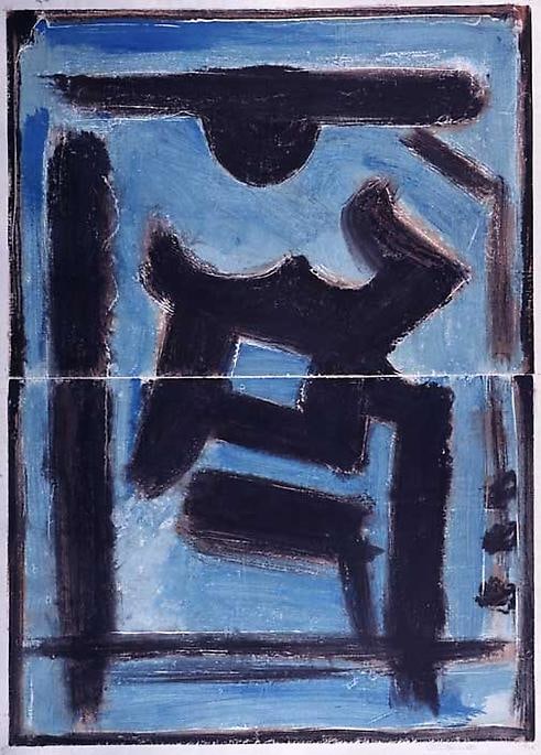 Inv# PP 2084 Untitled, c.1972
Water Soluble Printer&amp;#39;s Ink and Casein
on Handmade Japanese Paper
41 x 29 inches
104.14 x 73.66 cm

Private Collection