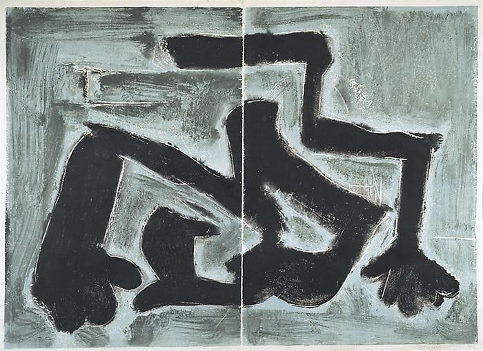 Untitled, PP 2083, c. 1972
Water Soluble Printer&amp;rsquo;s Ink and Casein
on Handmade Japanese Paper
H:&amp;nbsp;28 3/4 x W: 40 7/8 inches