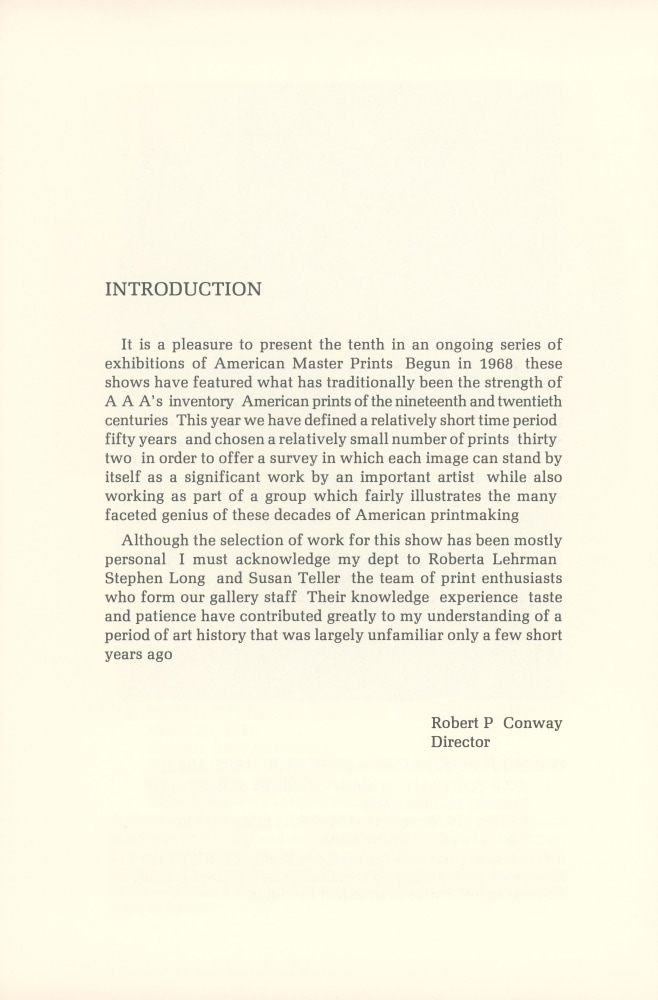 A.A.A. American Master Prints 1900-1950