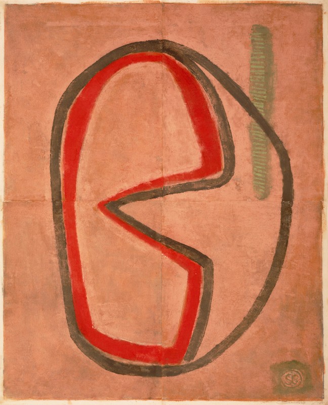 Untitled, PP 4192, 1980
Water Soluble Printer&amp;rsquo;s Ink and Casein
on Handmade Japanese Paper
H:&amp;nbsp;48 7/8 x W: 39 inches