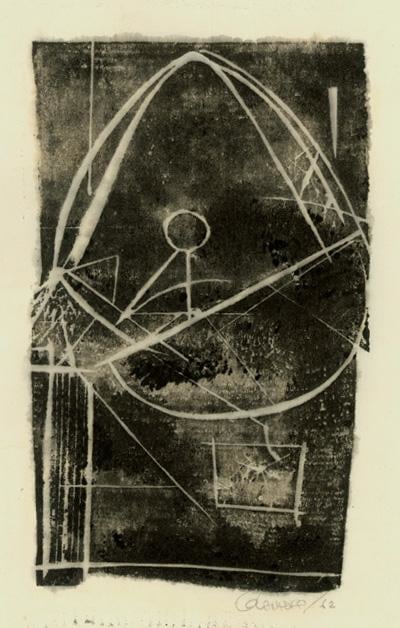 AWdC 1208
Hand Printed&amp;nbsp;&amp;nbsp;
Water Soluble Printer&amp;#39;s Ink
On Handmade Japanese Paper
One of Nine Unique Impressions

H: 12 1/2
W: 8 1/2