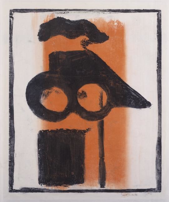 Untitled,&amp;nbsp;PP 1011, c. 1971
Water Soluble Printer&amp;rsquo;s Ink
on Handmade Japanese Paper
​H:&amp;nbsp;26 5/8 x W: 22 inches