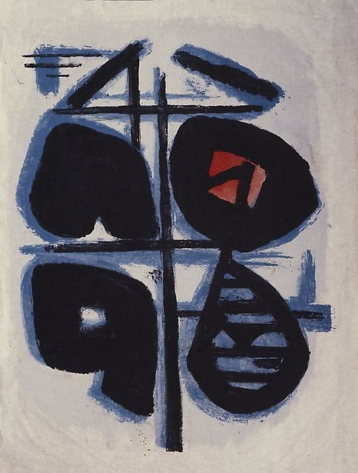 Untitled, PP 1046, 1973
Water Soluble Printer&amp;rsquo;s Ink and&amp;nbsp;Casein
on Handmade Japanese Paper
H:&amp;nbsp;34 1/2 x W: 23 3/4 inches