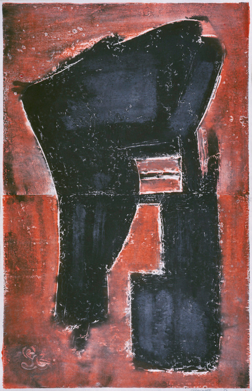 Untitled, PP 2030, 1972
Water Soluble Printer&amp;rsquo;s Ink and Casein
on Handmade Japanese Paper
H:&amp;nbsp;38 5/16 x W: 24 3/8 inches