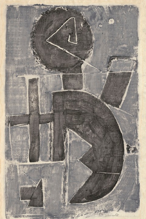 Untitled, AWdC-CM 2207, c. 1950-60s
Water Soluble Printer’s Ink on Japanese Paper
H: 18 3/4 x W: 12 1/2 inches