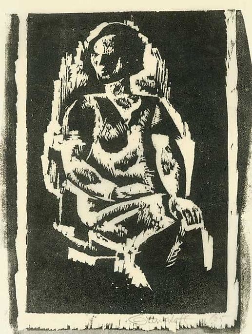 Inv# RBWWdC 1201-25-14 Untitled, c.1925
Oil Based Printer&amp;#39;s Ink / Woodcut
on Handmade Japanese Laid Paper
10 5/8 x 7 3/8 inches&amp;nbsp;&amp;nbsp;
27 x 18.75 cm