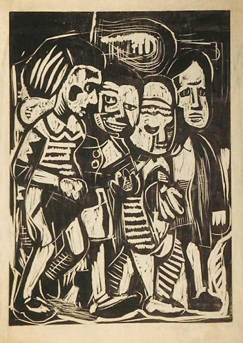 Inv# RBWWdC 5203-33-5 Untitled, c.1933
Oil Based Printer&amp;#39;s Ink / Woodcut
on Handmade Japanese Wove Paper
25 1/8 x 18 inches&amp;nbsp;&amp;nbsp;
63.83 x 45.72 cm

Private Collection