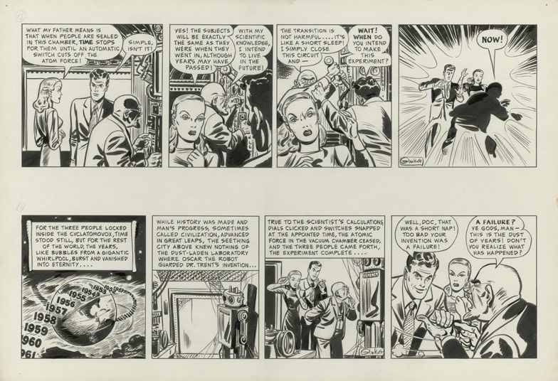 DUKE DIXON,&amp;nbsp;CCCS 15/16-08, 1947
Brush/Black Ink on Paper Board
​H:&amp;nbsp;15 x&amp;nbsp; W: 22 inches