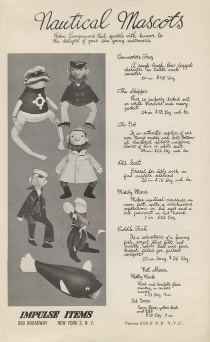 Impulse Items (c.1950s-1960s)
Nautical Mascots Pamphlet