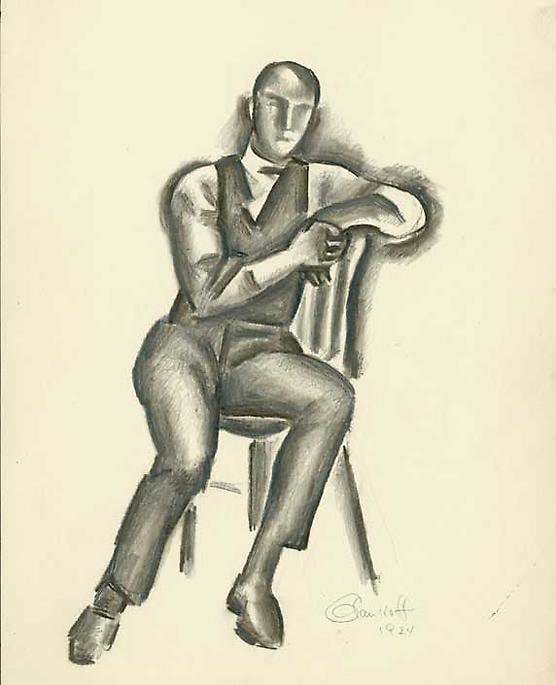 Inv# GDrP 012 Untitled, 1924
Graphite and Conte on Silverpoint Prepared Paper
9 1/2 x 7 1/8 inches&amp;nbsp;&amp;nbsp;
24.13 x 18.11 cm