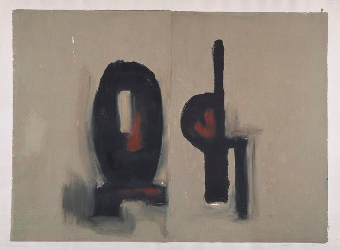 Inv# PP 2124 Untitled, 1977
Water Soluble Printer&amp;#39;s Ink and Casein
on Handmade Japanese Paper
29 3/4 x 40 5/8 inches
75.56 x 103.2 cm