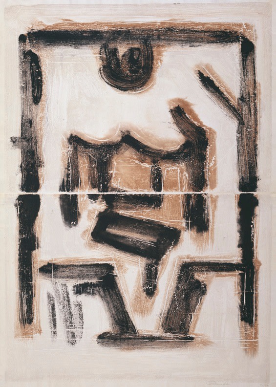 Untitled,&amp;nbsp;PP 2086, c.1973 H: 41 x W: 28 13/16 inches Water Soluble Printer&amp;rsquo;s Ink and Casein on Handmade Japanese Paper