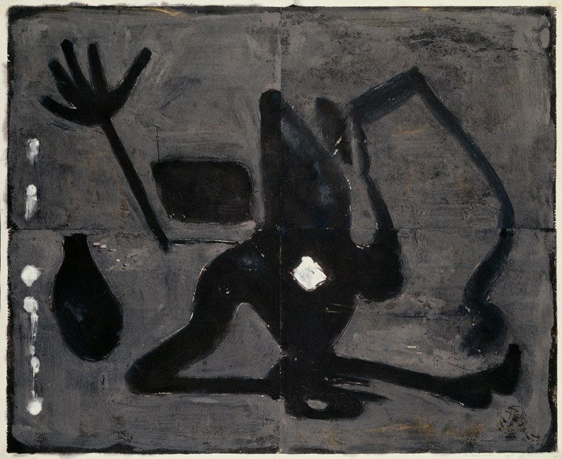 Untitled, PP 4049, c. 1972
Water Soluble Printer&amp;rsquo;s Ink and Casein
​​​​​​​on Handmade Japanese Paper
H:&amp;nbsp;38 7/8 x 48 3/8 inches