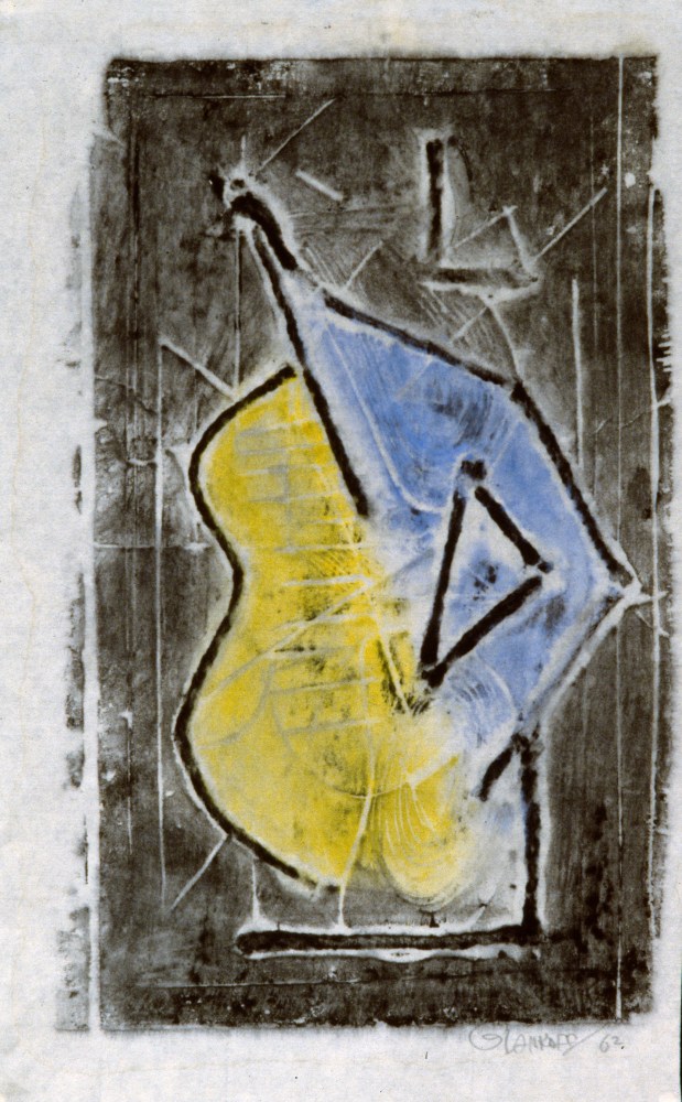 Untitled, AWdC-CM 1601, c. 1950s-60s
Water Soluble Printer&amp;#39;s Ink
Approx: H:&amp;nbsp;12 1/4 x W: 7 1/2 inches