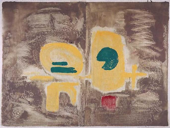 Inv# PP 2122 Untitled, 1977
Water Soluble Printer&amp;#39;s Ink and Casein
27 7/8 x 38 5/16 inches
70.82 x 97.31 cm