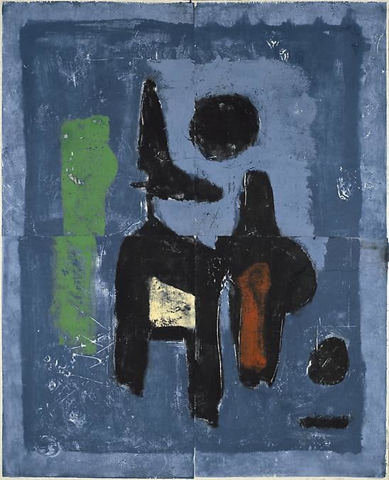 Untitled, PP 4053, c. 1974
Water Soluble Printer&amp;rsquo;s Ink and Casein
on Handmade Japanese Paper
H:&amp;nbsp;47 7/8 x W: 38 inches