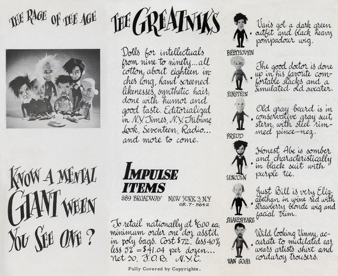 The GREATNIKS Order Pamphlet c. 1950s -1960s
Inv# IMIT #15 006