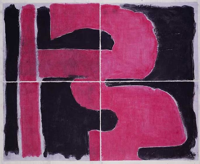 Inv# PP 4006 Untitled, c.1971
Water Soluble Printer&amp;#39;s Ink and Casein
on Handmade Japanese Paper
39 1/2 x 48 7/8 inches&amp;nbsp;&amp;nbsp;
100.33 x 124.16 cm