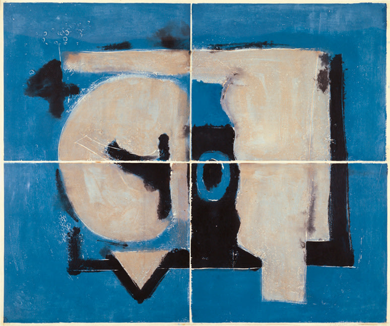 Untitled, PP 4014, 1972
Water Soluble Printer&amp;rsquo;s Ink and Casein
​​​​​​​on Handmade Japanese Paper
H:&amp;nbsp;38 3/4 x W: 47 inches
