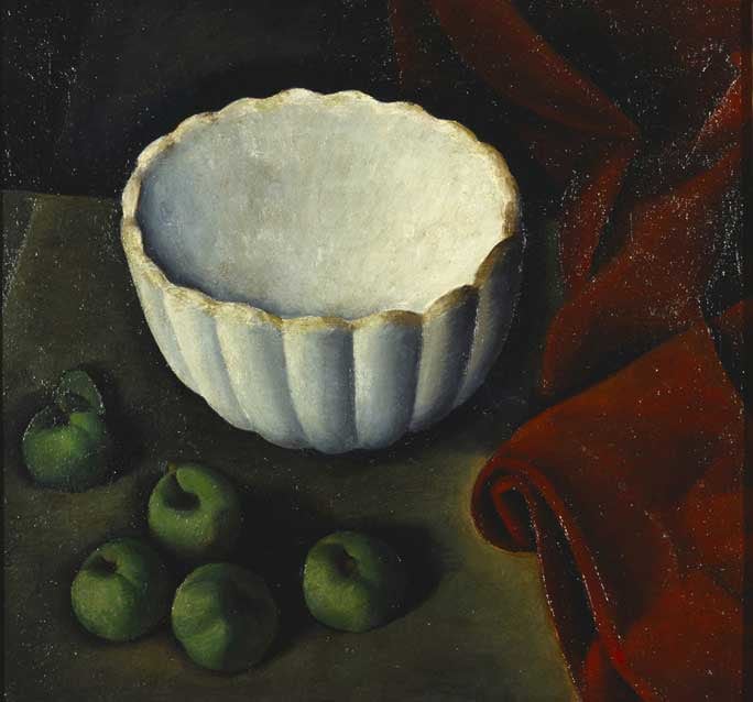 Still Life with White Bowl
Inv# Painting 004 Untitled, c. 1920s
Oil on Canvas
23 3/8 x 26 1/4 inches&amp;nbsp;&amp;nbsp;
59.4 x 66.7 cm