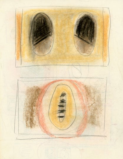Inv# C 12-OB Untitled, c. 1970s
Graphite and Pastel on Bond Paper
11 x 8.5 inches&amp;nbsp;&amp;nbsp;
27.9 x 21.6 cm