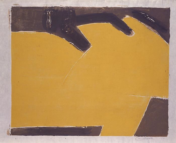 Untitled, PP 1034, c. 1971
Water Soluble Printer&amp;rsquo;s Ink and Casein
on Handmade Japanese Paper
H:&amp;nbsp;24 x W: 30 1/8 inches