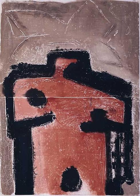 Inv# PP 2058 Untitled, c.1972
Water Soluble Printer&amp;#39;s Ink and Casein
on Handmade Japanese Paper
40 1/8 x 28 1/8 inches
101.93 x 71.45 cm