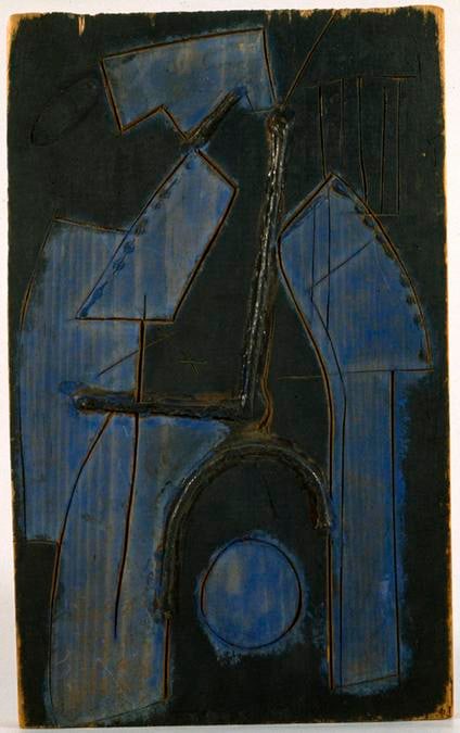 WOOD BLOCK MATRIX for AWdC-CM 1900 Collage Monotypes, c. 1950s
H: 14 3/4 x W: 10 3/4 inches