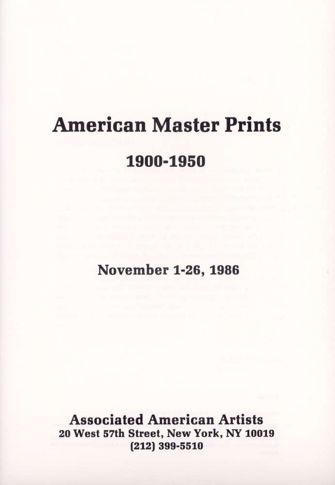 A.A.A. American Master Prints 1900-1950
