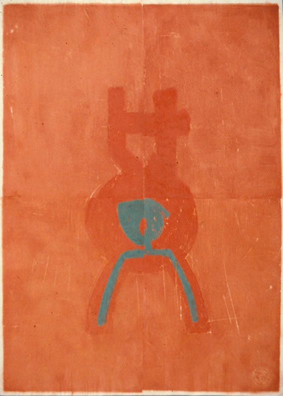 Untitled,&amp;nbsp;PP 4102, 1976 H: 48 5/8 x W: 38 1/2 inches Water Soluble Printer&amp;rsquo;s Ink and Casein on Handmade Japanese Paper