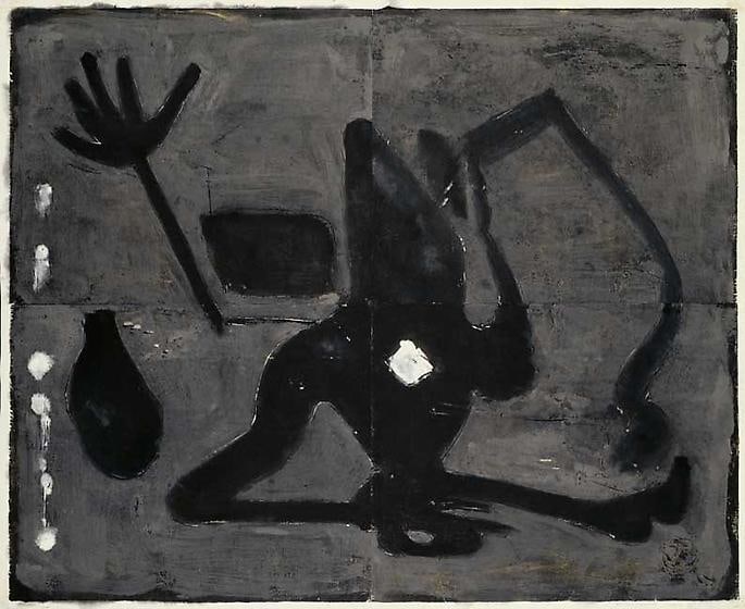 Inv# PP 4049 Untitled, c.1972
Water Soluble Printer&amp;#39;s Ink and Casein
on Handmade Japanese Paper
​38 7/8 x&amp;nbsp;48 3/8 inches
98.76 x 122.89 cm

Private Collection