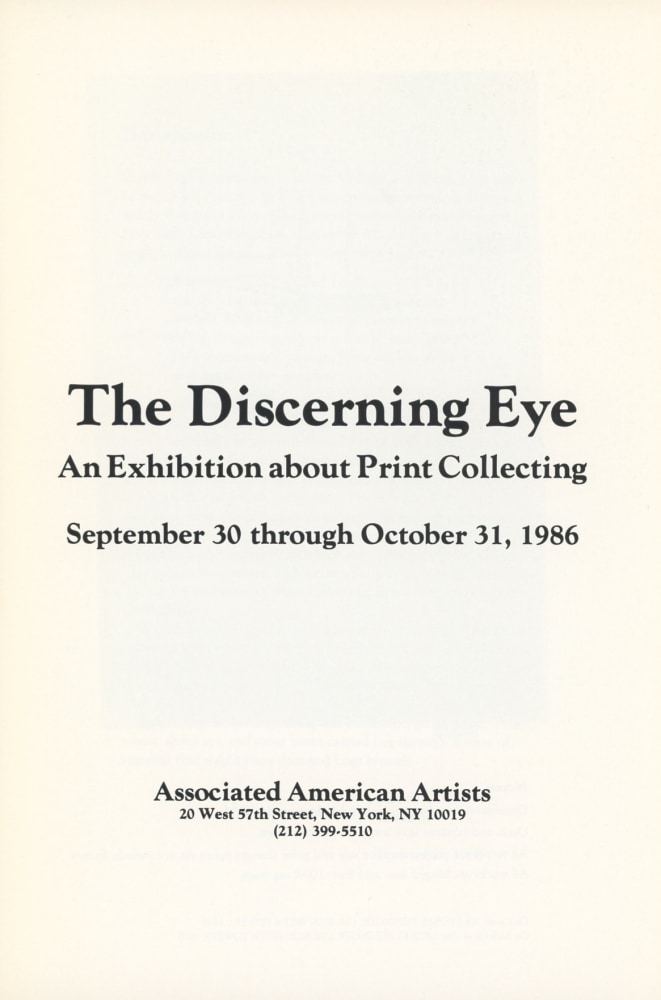 A.A.A. The Discerning Eye