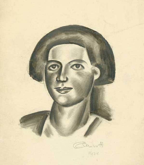 Inv# GDrP 010 Untitled, 1924
Graphite and Conte on Silverpoint Prepared Paper
7 1/8 x 6 inches&amp;nbsp;&amp;nbsp;
18.11 x 15.24 cm