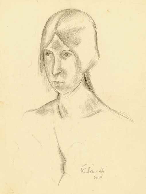 Inv# GDrP 003 Untitled, 1924
Graphite on Silverpoint Prepared Paper
11 x 7 3/8 inches&amp;nbsp;&amp;nbsp;
27.94 x 18.75 cm