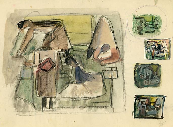 Inv# FI 112 Untitled, c. 1930s-1940s
Graphite, India Ink and Gouache on Wove Paper
8.5 x 11 inches&amp;nbsp;&amp;nbsp;
21.6 x 27.9 cm