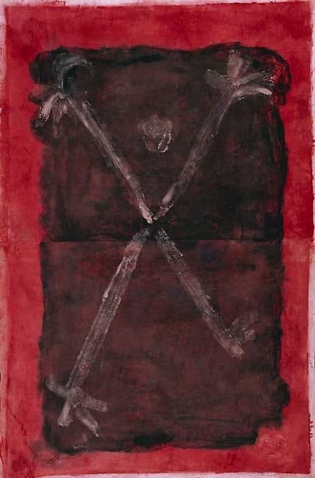Inv# PP 2135 Untitled, 1980
Water Soluble Printer&amp;#39;s Ink and Casein
on Handmade Japanese Paper
40 x 25 3/4 inches
101.6 x 65.41 cm