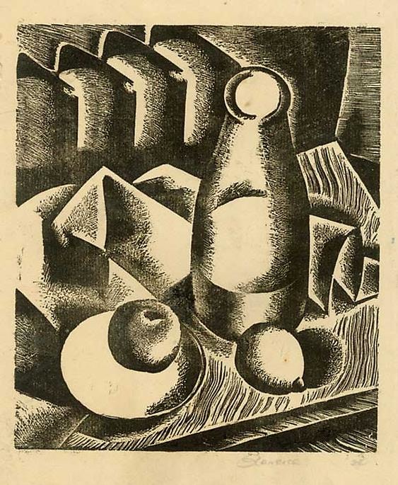 Inv# RBWWdC 0701-24-2 Untitled, c.1924
Oil Based Printer&amp;#39;s Ink / Woodcut
on Handmade Japanese Laid Paper
9 7/8 x 7 inches&amp;nbsp;&amp;nbsp;
25.1 x 17.78 cm

Private Collection