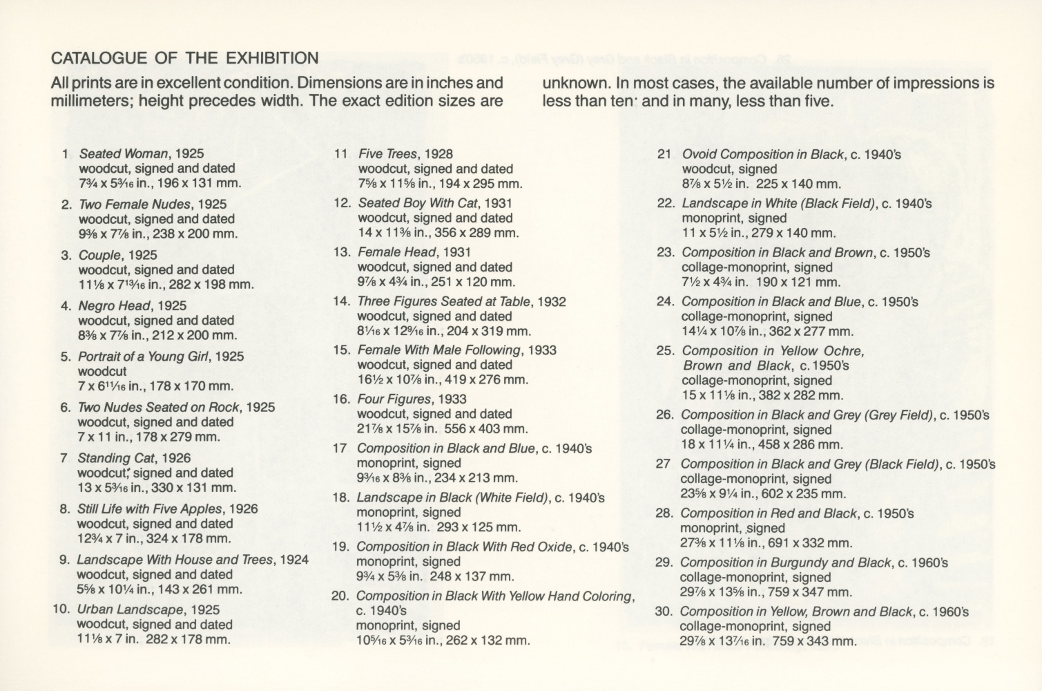 A.A.A. Sam Glankoff: Woodcuts And Monoprints