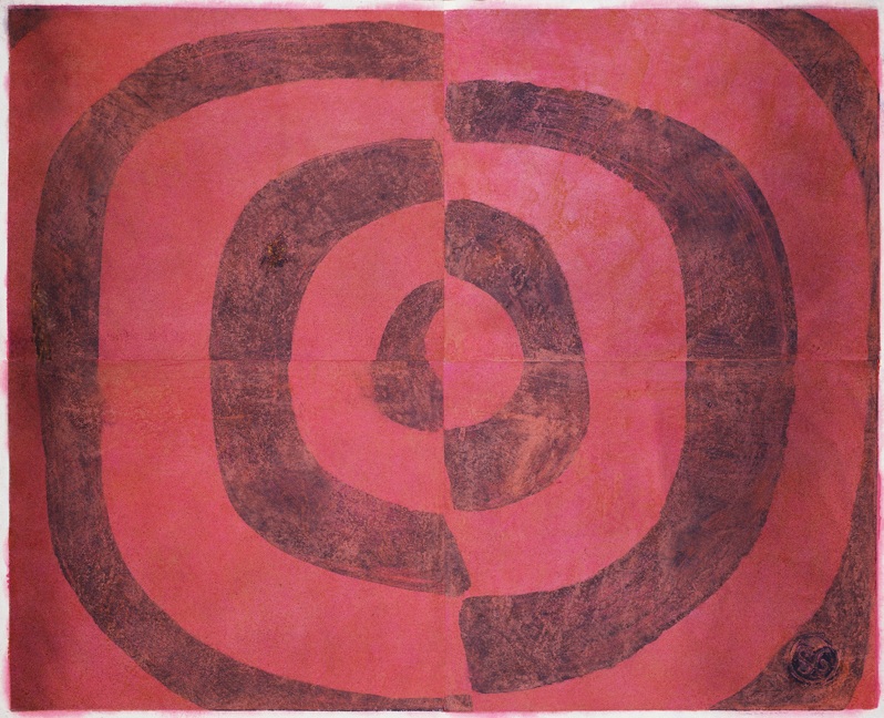 Untitled, PP 4163, 1978
​Water Soluble Printer&amp;rsquo;s Ink and Casein
on Handmade Japanese Paper
H:&amp;nbsp;38 7/8 x W: 48 1/2 inches