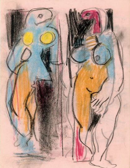 Inv# FII 10-OB Untitled, c. 1970s
Pastel on Pink Bond Paper
11 x 8.5 inches&amp;nbsp;&amp;nbsp;
27.9 x 21.6 cm
