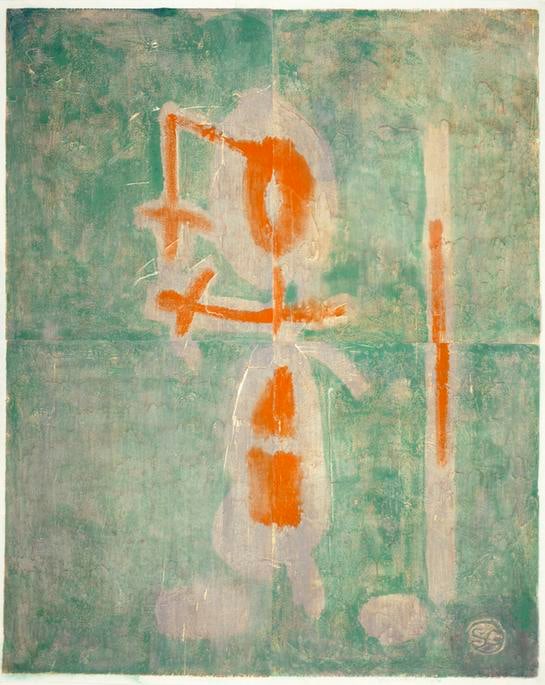 Inv# PP 4123 Untitled, 1976
Water Soluble Printer&amp;#39;s Ink and Casein
on Handmade Japanese Paper
48 3/8 x 38 3/4 inches
122.89 x 98.42 cm

&amp;nbsp;

Private Collection